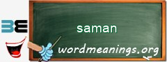 WordMeaning blackboard for saman